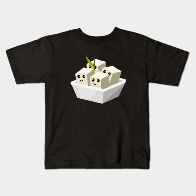 Cute Tofu Kids T-Shirt by LunaMay